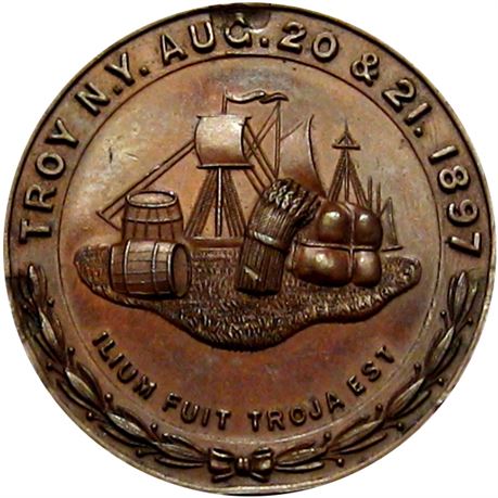 1004  -  1897 Troy New York Army of Potomac Civil War Reunion Raw AU Details