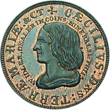 829  -  MILLER PA 217  Raw MS63 Coin Dealer Philadelphia PA Merchant token