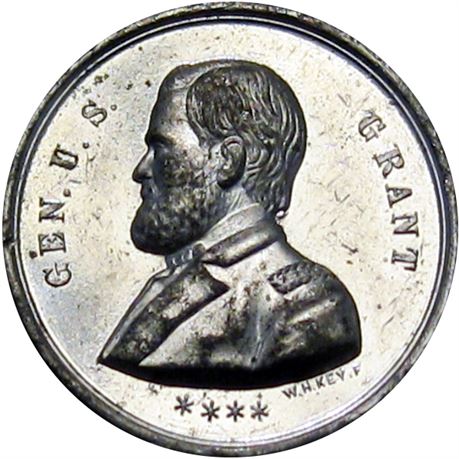 939  -  USG 1868-27 WM  Raw MS62 U. S. Grant Political Campaign token