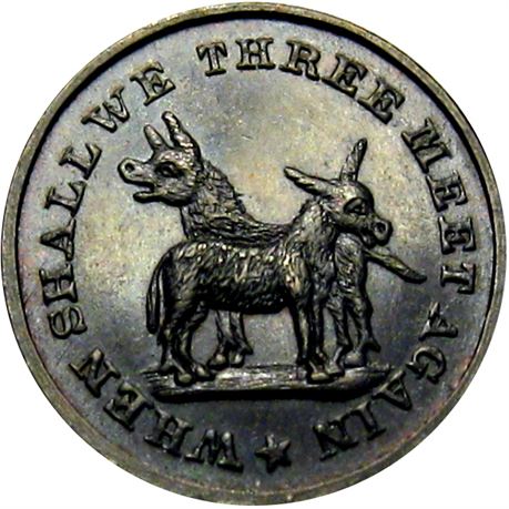 893  -  RULAU Pa Ph  70  Raw MS63 Donkey Philadelphia PA Merchant token