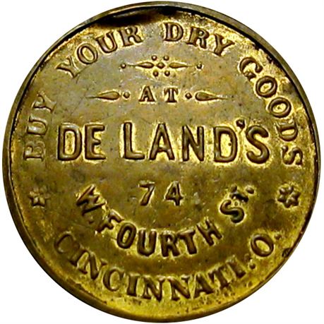 1043  -  1868 Cincinnati Ohio Shell Card De Land's  Raw AU Details