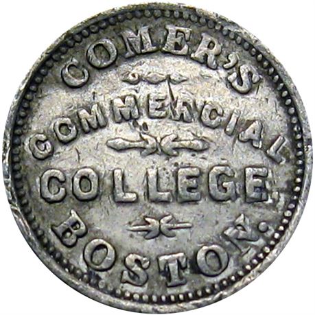217  -  MA115A-1e R7 Raw VF Boston Massachusetts Civil War token