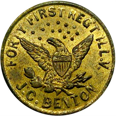 169  -  IL-41-5B R8 Raw MS64 41st Illinois Civil War Sutler token