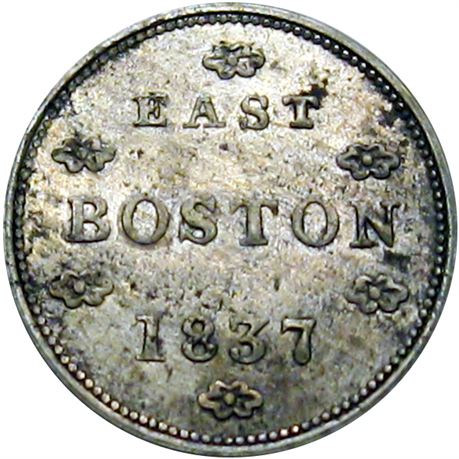 502  -  LOW 116 / HT-172 R3 Raw MS62 Boston Massachusetts 1837 Hard Times token