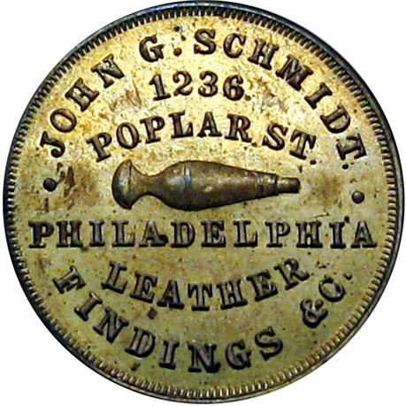 883  -  MILLER PA 443  Raw MS63 Philadelphia Pennsylvania Merchant token
