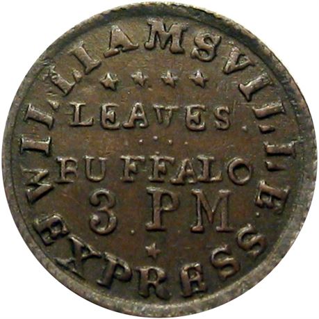 260  -  NY990A-1a R5 Raw EF Williamsville New York Civil War token