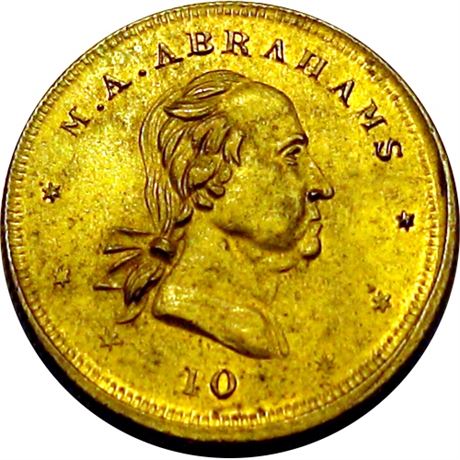 580  -  MILLER MO 41  Raw AU+ George Washington Weston Missouri Merchant token