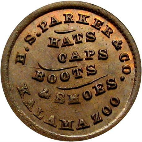 239  -  MI530F-1a R7 Raw MS62 Kalamazoo Michigan Civil War token