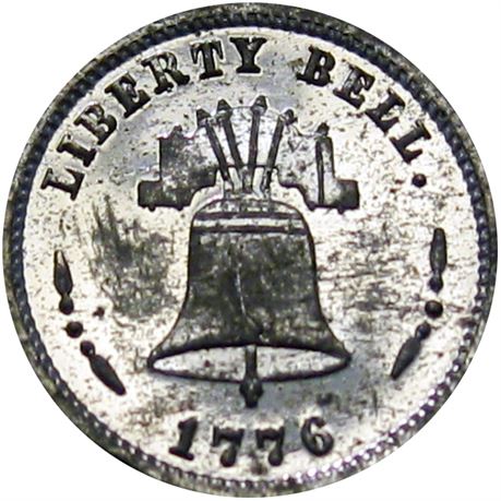 853  -  MILLER PA 318A  Raw MS62 Lingg Philadelphia Pennsylvania Merchant token