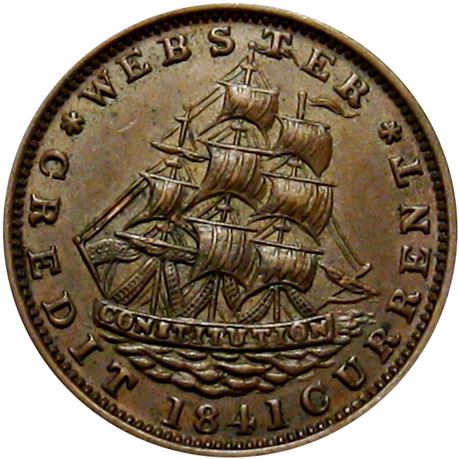 481  -  LOW  59 / HT-17 R1 Raw AU+ Pro Wesbster Hard Times token