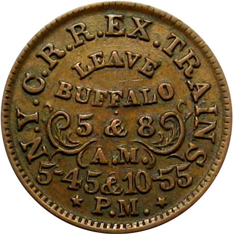 248  -  NY010D-1a R2 Raw EF Albany New York Civil War token