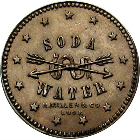 213  -  KY510J-1a R7 Raw AU Details Louisville Kentucky Civil War token