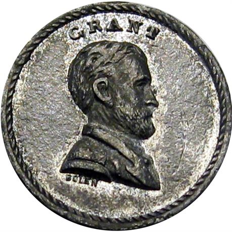 941  -  USG 1868-33 WM  Raw AU Details U. S. Grant Political Campaign token