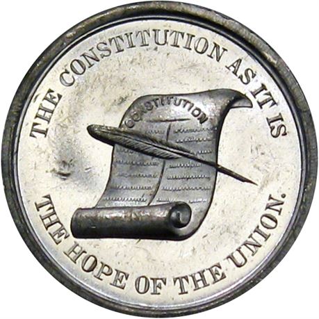 929  -  GMcC 1864-10 WM  Raw MS60 George McClellan Political Campaign token