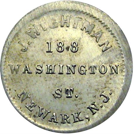 247  -  NJ555C-10j R9 Raw MS62 Newark New Jersey Civil War token