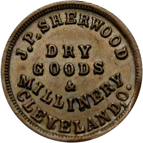278  -  OH175M-5a R5 Raw EF+ Cleveland Ohio Civil War token
