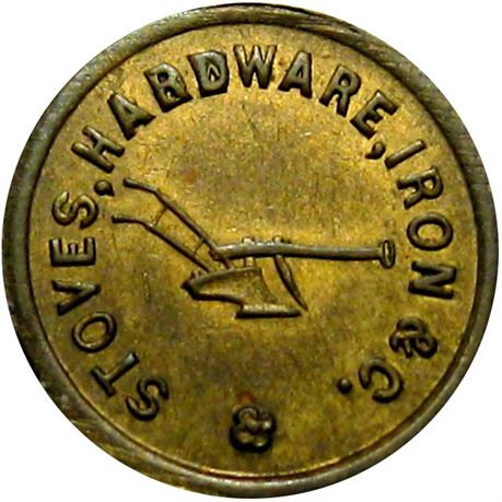 319  -  WI300A-1b R8 Raw AU+ Brass Janesville Wisconsin Civil War token