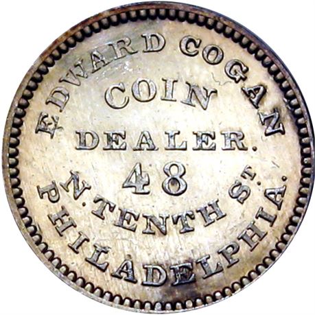 816  -  MILLER PA  90G  Raw MS63 Silver Philadelphia Pennsylvania Merchant token