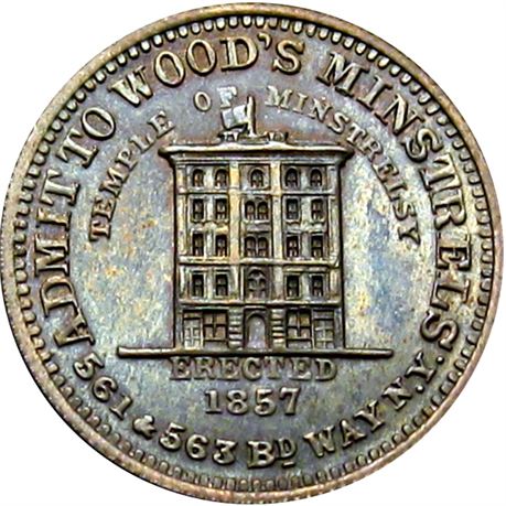 751  -  MILLER NY  964A  Raw MS63 Silver New York City Merchant token