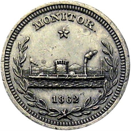 932  -  GMcC 1864-24 WM  Raw EF George McClellan Political Campaign token