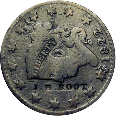 410  -  J. H. ROOT on obverse of 1822 Cent  Raw VF