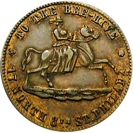 877  -  MILLER PA 382  Raw AU Beehive Philadelphia Pennsylvania Merchant token