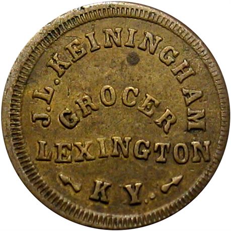 212  -  KY480A-3b R9 Raw EF Details Lexington Kentucky Civil War token