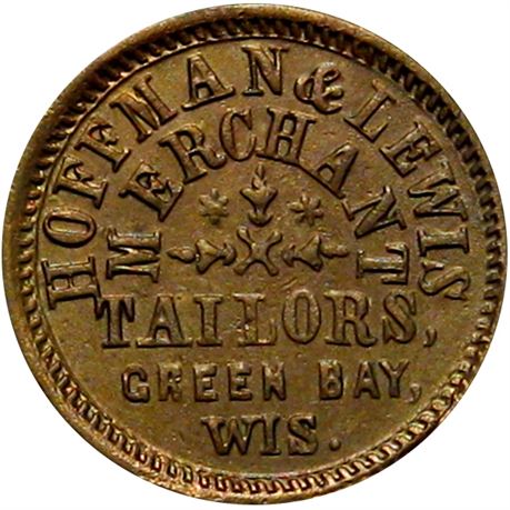 316  -  WI250B-1a R6 Raw AU Details Green Bay Wisconsin Civil War token