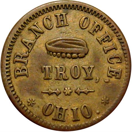 289  -  OH730A-8a R4 Raw VF Dentist Piqua Ohio Civil War token