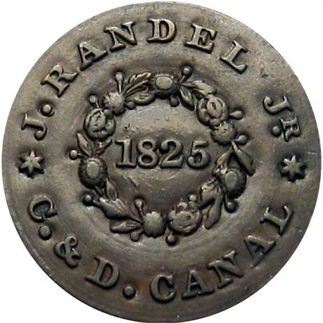 560  -  MILLER DE 1  Raw AU+ 1825 Canal Delaware Merchant token