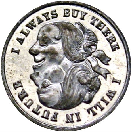 849  -  MILLER PA 301  Raw MS63 Lingg Philadelphia Pennsylvania Merchant token