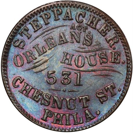 367  -  PA750S-1a R3 PCGS MS65 BN Philadelphia Civil War token