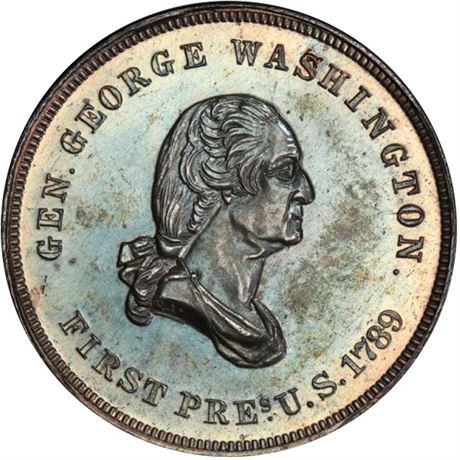 362  -  PA750Lc-1f R9 PCGS MS63 Silver Washington Philadelphia Civil War token