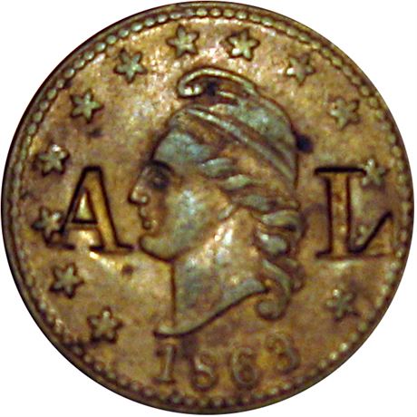 259  -  MD060 T-1b R10 NGC VF35 Baltimore Maryland Civil War token