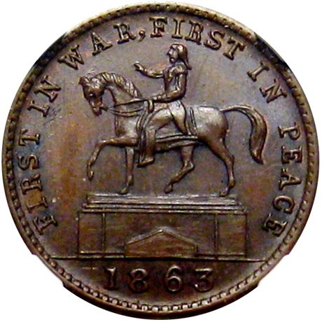115  -  173/272 a R1 NGC MS64 BN  Patriotic Civil War token