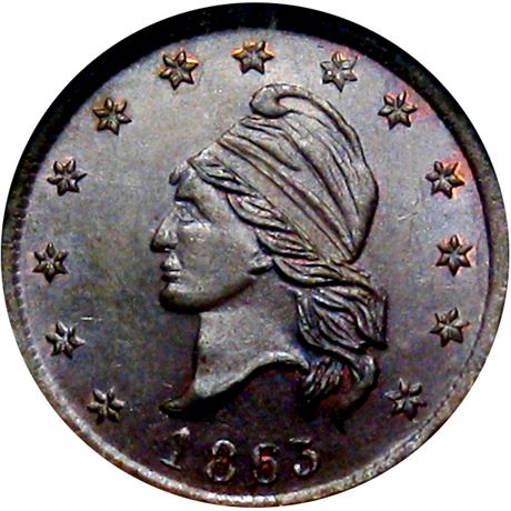 7  -   17/388 a R2 NGC MS64 BN  Patriotic Civil War token