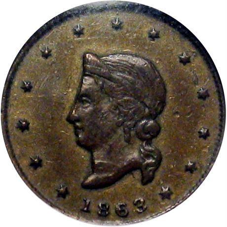12  -   30A/277A b R10 NGC VF35 Unique Patriotic Civil War token