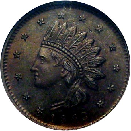 24  -   69/369 a R3 NGC MS65 BN  Patriotic Civil War token
