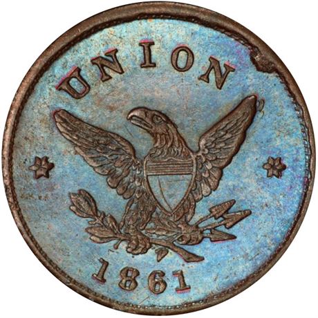 404  -  WI300C-4a R6 PCGS MS66 BN Janesville Wisconsin Civil War token