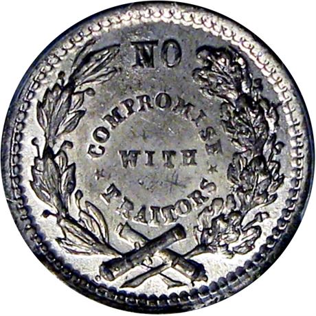 46  -  107/432 e R9 PCGS MS63 George Washington Patriotic Civil War token