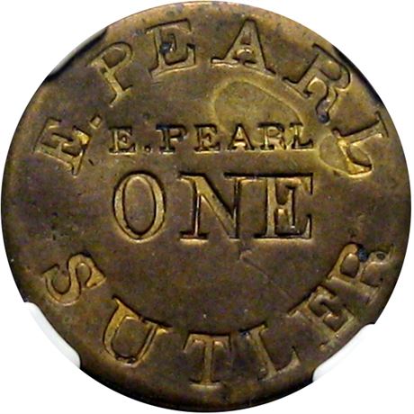 171  -  MA-19-100Ba R8 NGC AU55 19th Massachusetts Civil War Sutler token
