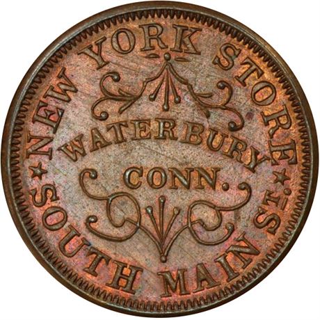 194  -  CT560A-2a R4 PCGS MS65 BN Waterbury Connecticut Civil War token