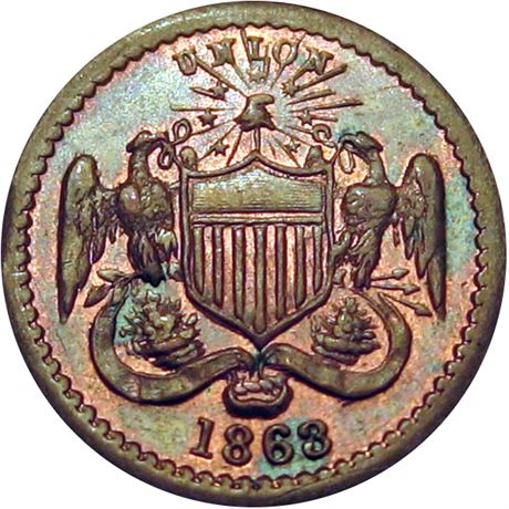 111  -  167/318 a R5 NGC MS64 BN  Patriotic Civil War token