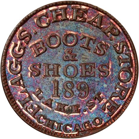 205  -  IL150 S-1a R3 PCGS MS64 BN Chicago Illinois Civil War token