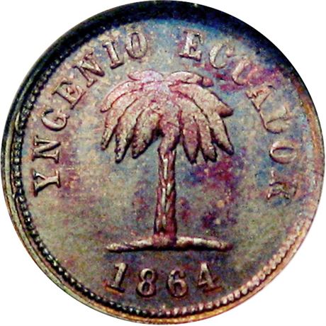 74  -  127/253 a R9 NGC MS64 RB Abraham Lincoln Patriotic Civil War token