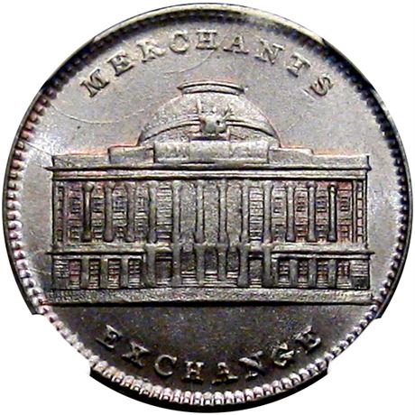 480  -  LOW  98 / HT-294 R1 NGC MS65 BN New York City Hard Times token