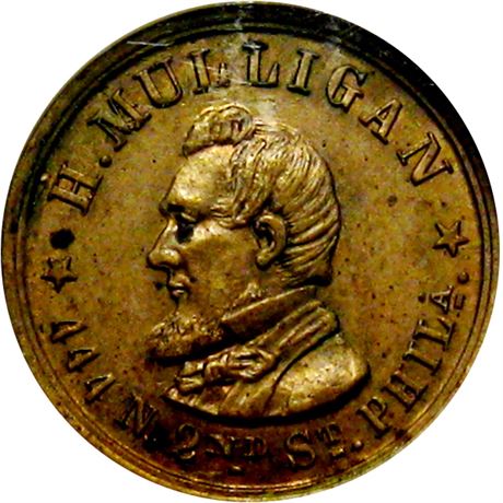 364  -  PA750O-2b R6 NGC MS64 Philadelphia Civil War token