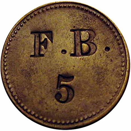 258  -  MD060 H-2b R9 NGC VF30 Baltimore Maryland Civil War token