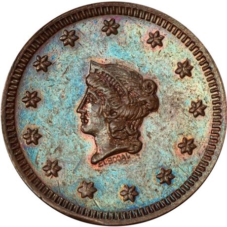 363  -  PA750N-1a R4 PCGS MS62 BN Philadelphia Civil War token