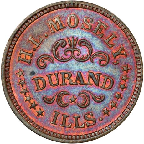 225  -  IL225A-1a R3 PCGS MS65 BN Durand Illinois Civil War token